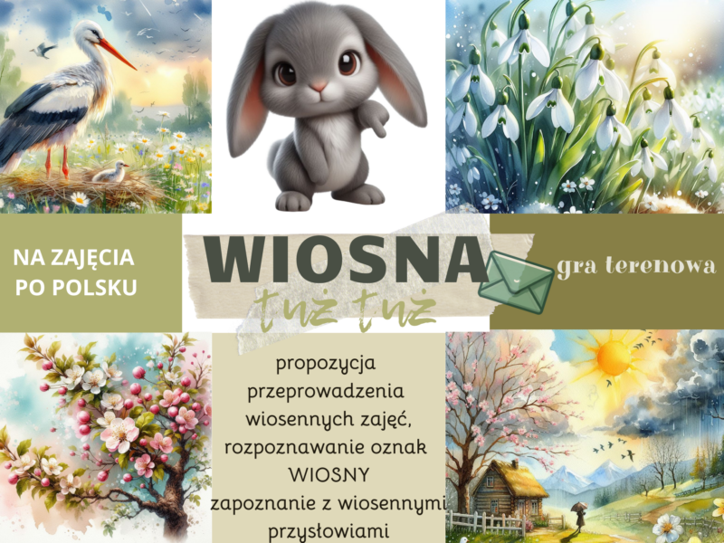 WIOSNA tuż tuż- gra terenowa+ materiały