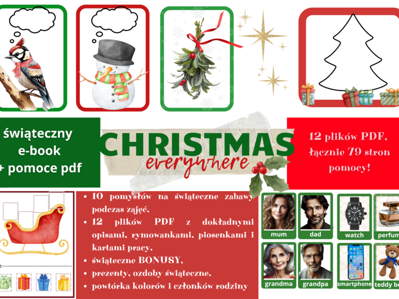 CHRISTMAS EVERYWHERE- świąteczny e-book+ pomoce
